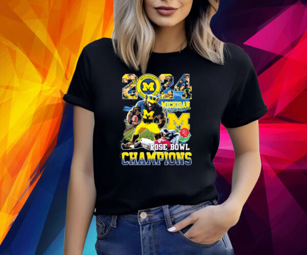 Michigan Beat Alabama 2024 Rose Bowl Champions Shirt