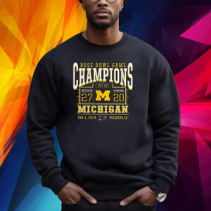 Michigan Playoff 2024 Rose Bowl Champions Score Shirt