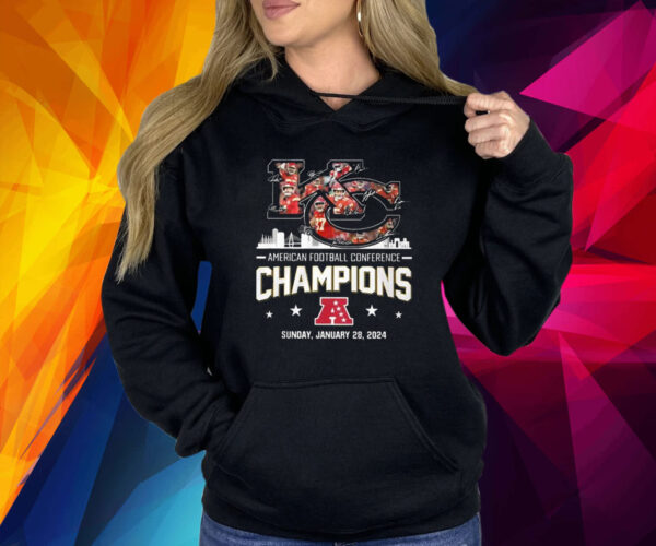 KC Chiefs AFC CHAMPIONS 2023-2024 Signature Two-Sided Shirt