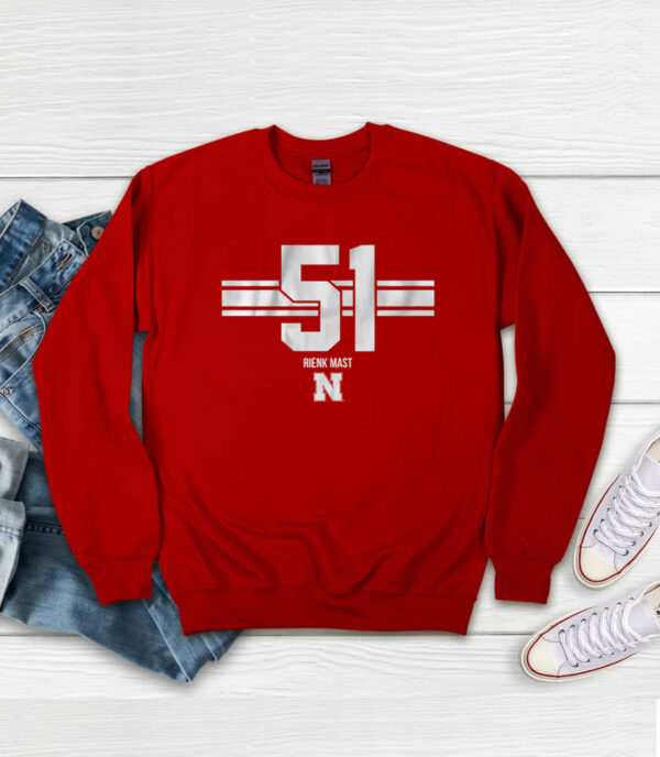 Nebraska Basketball Rienk Mast 51 T-Shirt