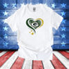 Rhinestone Packers Heart T-Shirt