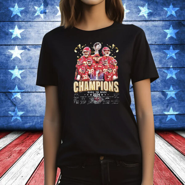 BACK TO BACK SUPER BOWL CHAMPIONS Chiefs 2024 T-Shirt