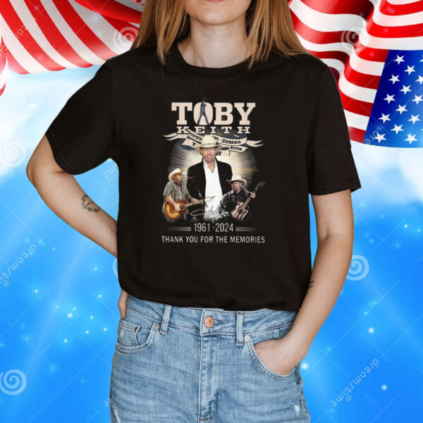 Toby Keith Signature 1961-2024 Thank For The Memories Shirts