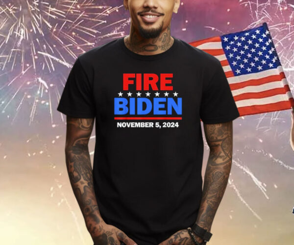 Fire Biden Elect Trump President 2024 Republican Patriot T-Shirt