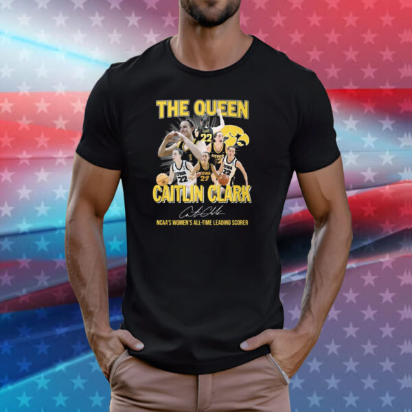 The Queen Caitlin Clark Ncaa’s Women’s All Time Leading Scorer Shirts