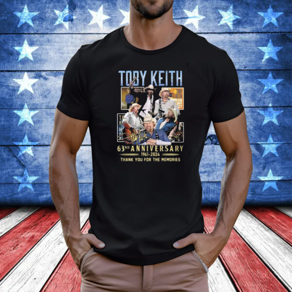 Toby Keith 63rd Anniversary 1961-2024 Thank You For The Memories Shirt