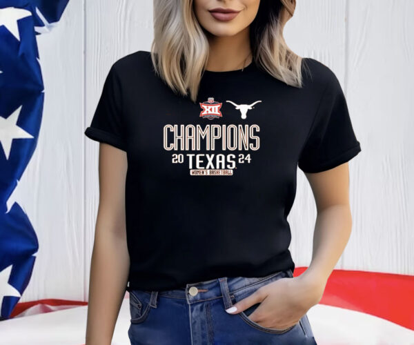 Texas Longhorns 2024 Big 12 Women’s Basketball Conference Tournament Champions Locker Room Shirt