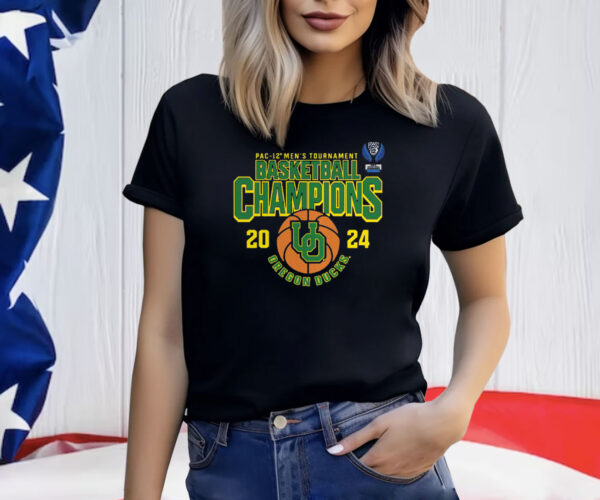 Oregon Ducks 2024 Pac-12 Men’s Basketball Conference Tournament Champions Shirts
