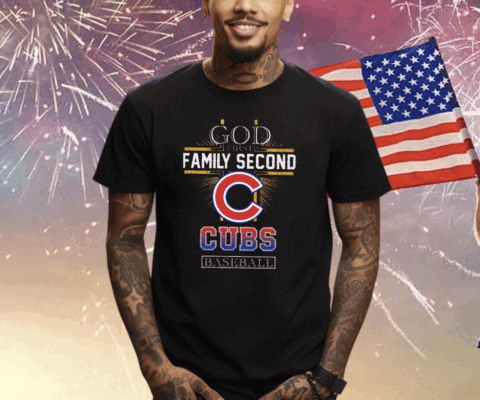 God First Family Second Then Cubs Basketball T-Shirt