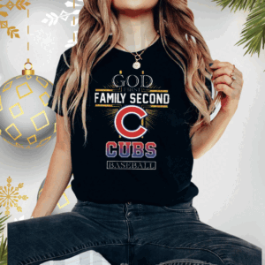 God First Family Second Then Cubs Basketball T-Shirt