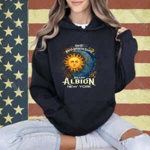 Albion New York 2024 Total Solar Eclipse Celestial Souvenir T-Shirt