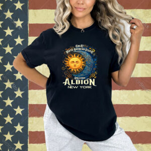 Albion New York 2024 Total Solar Eclipse Celestial Souvenir T-Shirt