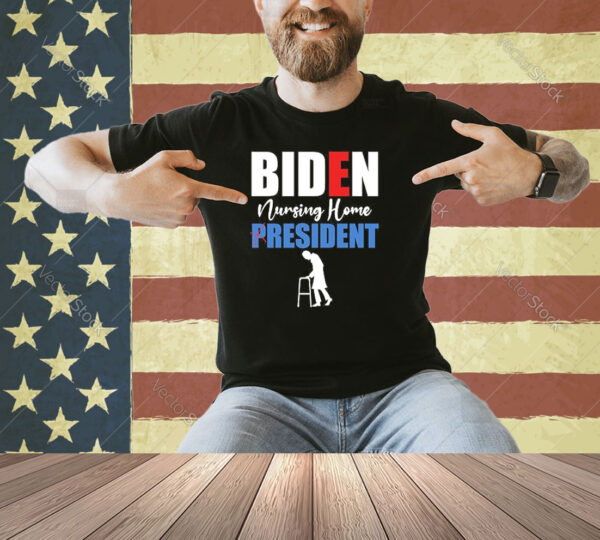 Biden Nursing Home Resident Funny Anti-Biden Long Sleeve T-Shirt