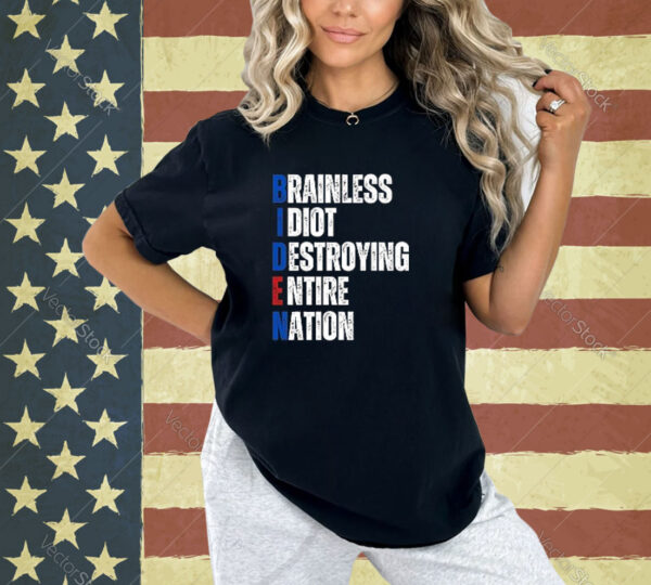 Biden Sucks Anti Biden Idiot Funny Political humor Premium T-Shirt