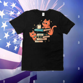 Cats, Books and Coffee t-shirt