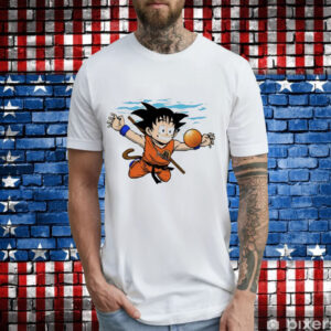 Goku from Dragon Ball in the style of Nirvana’s Nevermind T-Shirt