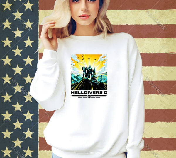 Helldivers 2 Colorful Sony PlayStation Video Game Poster Premium T-Shirt