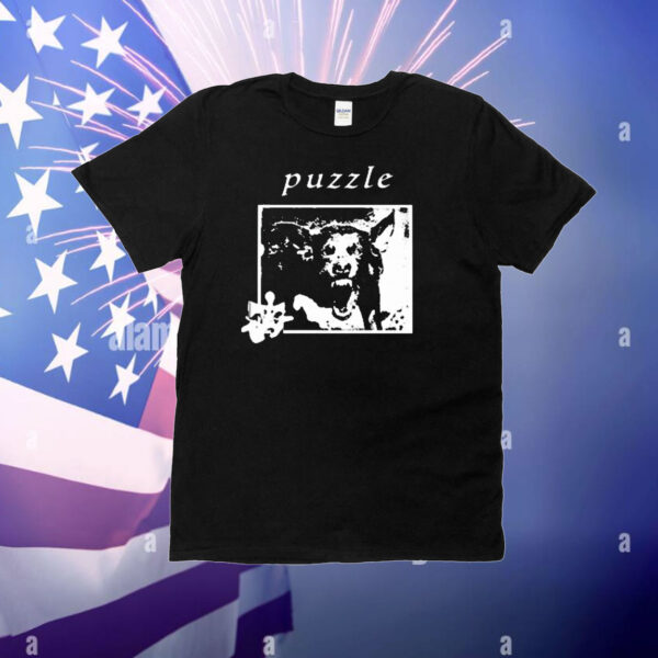 Hello Puzzle Dog t-shirt