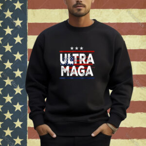 Vintage USA Flag Ultra Maga Proud Anti Biden Pro Trump 2024 T-Shirt