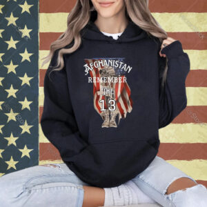 Womens Anti Biden Military Veterans Afghanistan Remember The 13 V-Neck T-Shirt