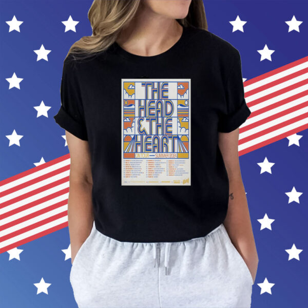 Poster The Head & The Heart Show Summer 2024 t-shirt