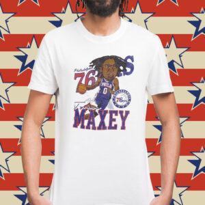 Tyrese Maxey Philadelphia 76ers New Era Caricature Player t-shirt