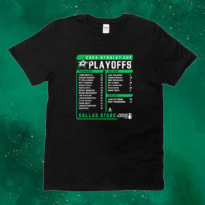 Official Dallas Stars Fanatics 2024 Playoff Roster Name Player Tee shirt
