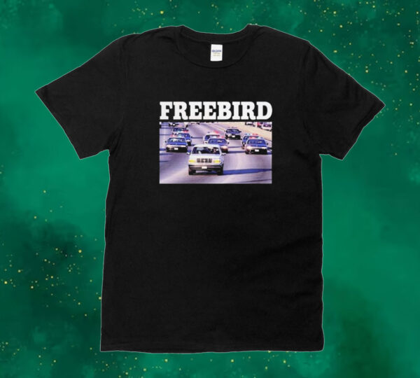 Official Freebird White Bronco Tee Shirt