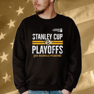 Official Nashville Predators 2024 Stanley Cup Playoffs Crossbar Tri-blend Tee Shirt