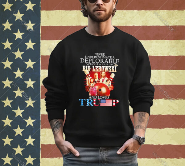 Official Never Underestimate A Deplorable Who Is A Fan Of The Big Lebowski And Love Trump shirt