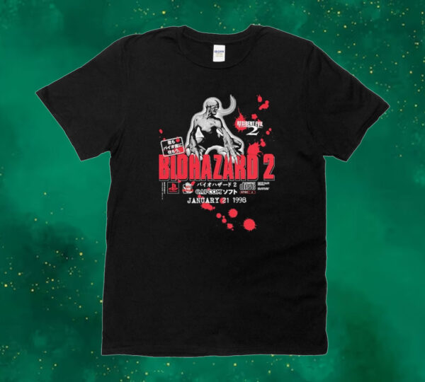Official Resident Evil 2 Biohazard 2 Capcom January 21 1998 Tee shirt