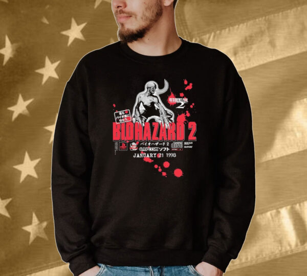 Official Resident Evil 2 Biohazard 2 Capcom January 21 1998 Tee shirt