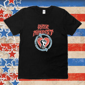 Official Rise Against Chalk Heartfist Tee Shirt