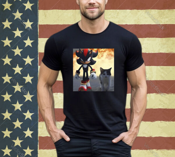 Official Shadow The Hedgehog And Cat Shirt