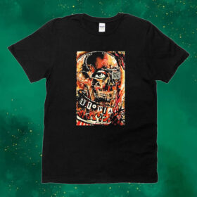 Official Utopia Means Nowhere Skull Tee Shirt