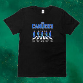 Official Vancouver Canucks Player Walking Abbey Road Signature Tee shirt