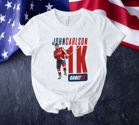 Official Washington Capitals John Carlson’s 1,000-game Carly1k Tee shirt