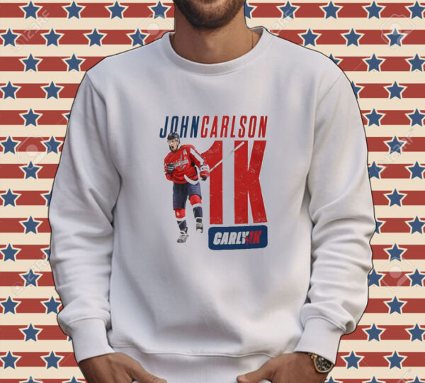 Official Washington Capitals John Carlson’s 1,000-game Carly1k Tee shirt