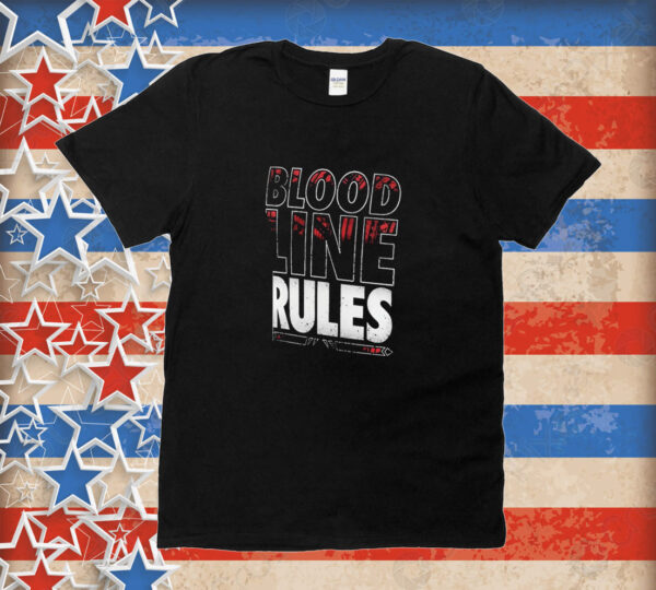 Official Wrestlemania 40 Bloodline Rules Tee Shirt