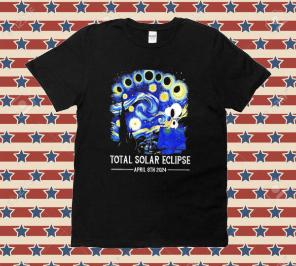 Snoopy and Woodstock total solar eclipse 2024 Tee Shirt