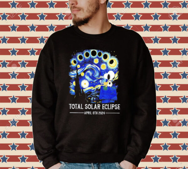 Snoopy and Woodstock total solar eclipse 2024 Tee Shirt