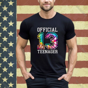 Tie Dye Official Teenager 13th Birthday Shirt For Girls Boys Shirt