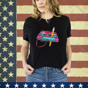 Vintage Cassette Tape Pencil 70’s 80’s 90’s Music Mixtape Shirt