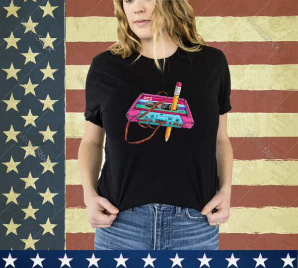 Vintage Cassette Tape Pencil 70’s 80’s 90’s Music Mixtape Shirt