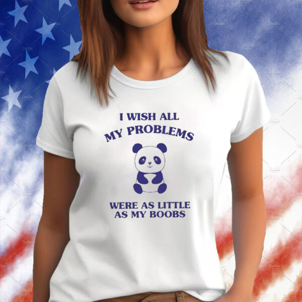 I Wish All My Problems Were As Little As My Boobs Panda T-Shirt
