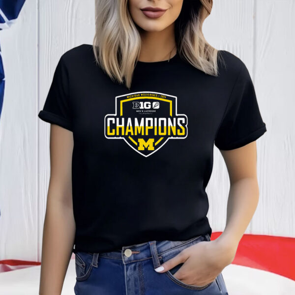 Michigan Wolverines 2024 Big Ten Men’s Lacrosse Tournament Champions T-Shirt