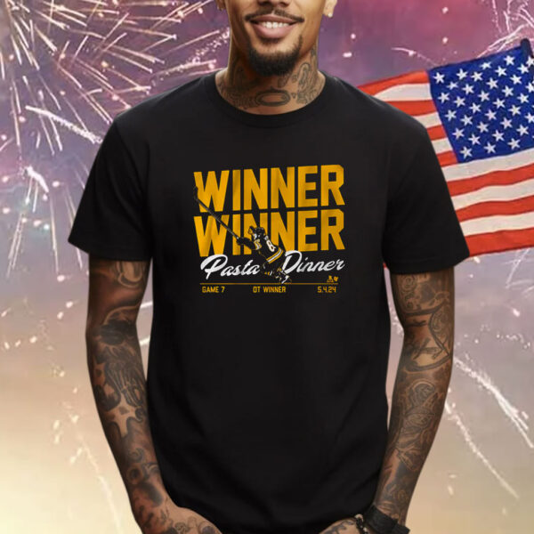 David Pastrnak Winner Winner Pasta Dinner T-Shirt