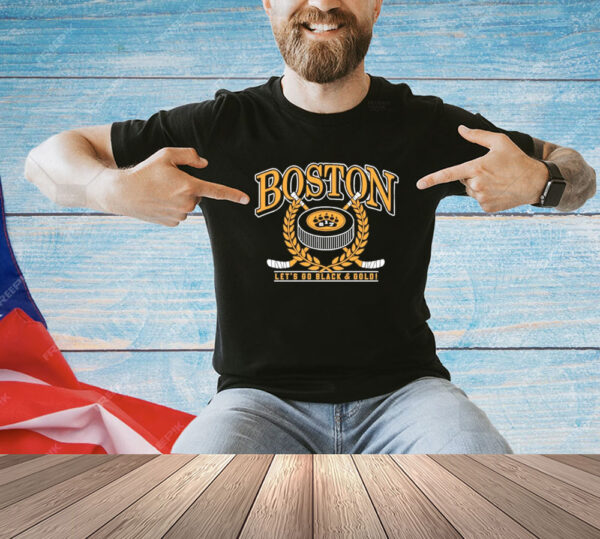 Boston Bruins lets go back and gold NHL shirt