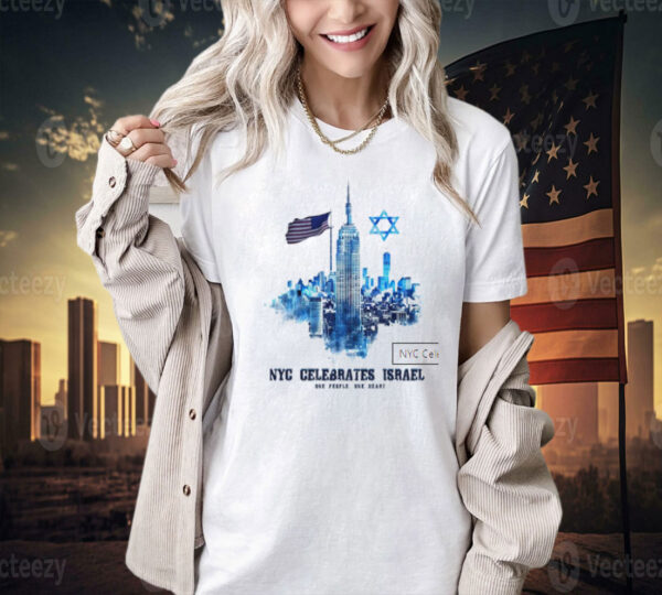 NYC Celebrates Israel one people one heart Shirt