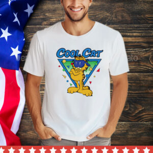 Quinton Reviews wearing Garfield cool cat Shirt